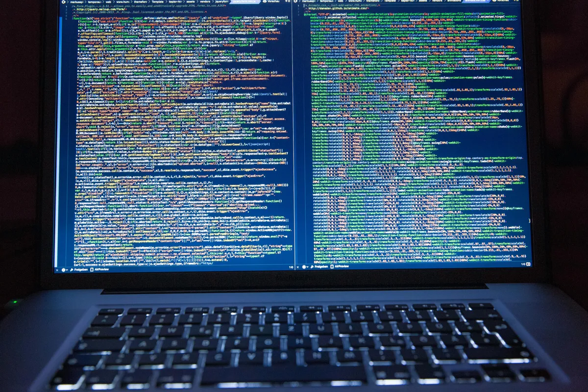 screen with many lines of code